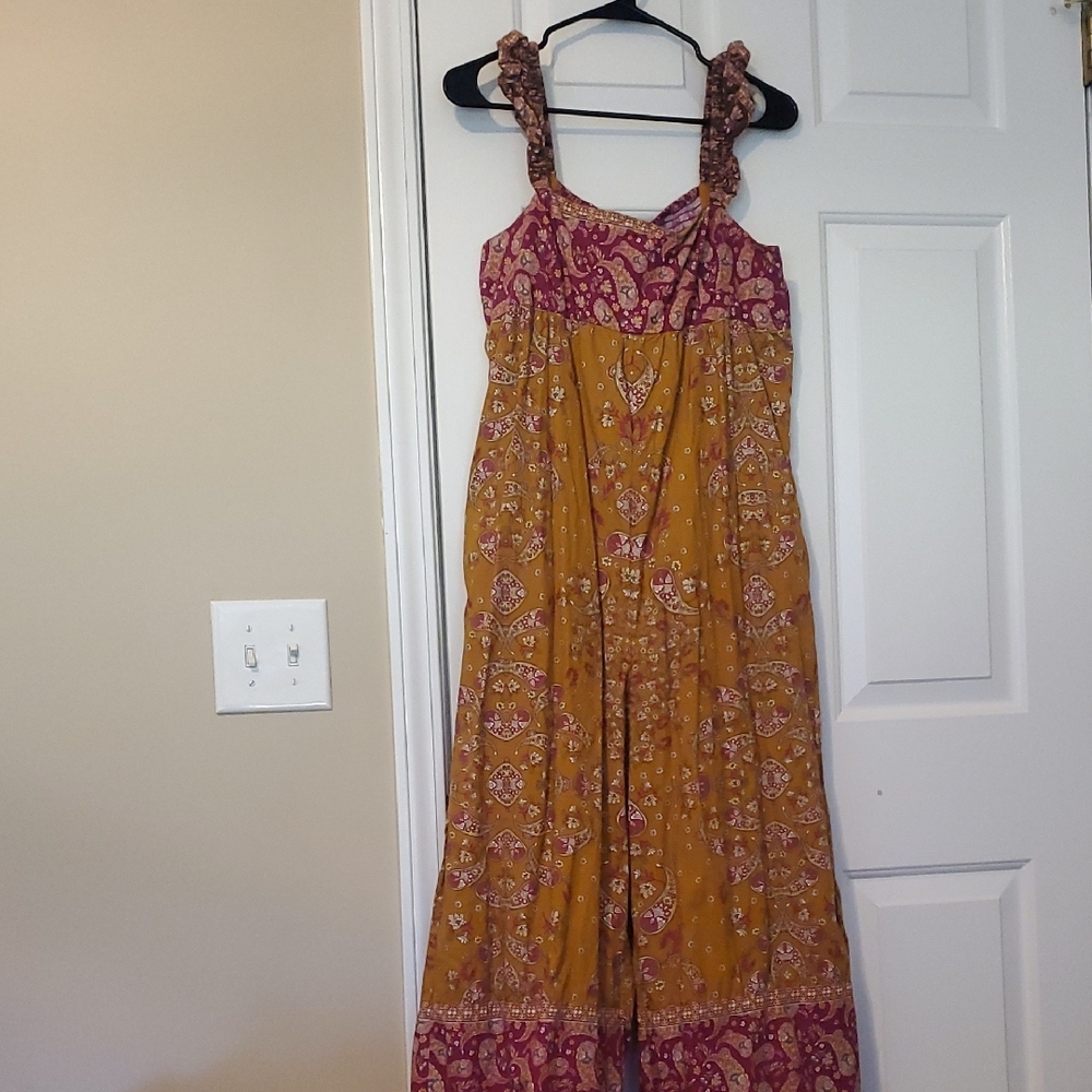 Bohemian Jumpsuit with Floral Patterns